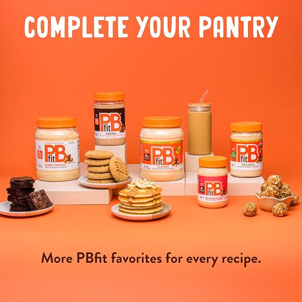 PBFIT 15 OUNCE CLASSIC PEANUT BUTTER POWDER, POWDERED PEANUT BUTTER SPREAD FROM REAL ROASTED PEANUTS, 8G OF PROTEIN 8% DV, GLUTEN-FREE, 60 CALORIES, 87% LESS FAT (PACK OF 1)
