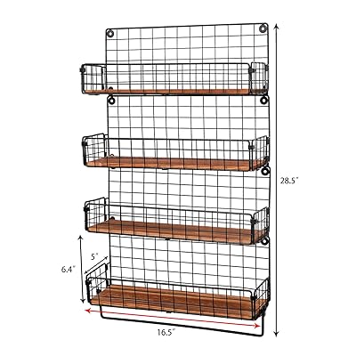 Buy X Cosrack Wall Mounted Spice Rack With Towel Hanger 4 Tier Hanging Seasoning Jar Storage Rack Iron Wire Wood Condiment Bottle Organizer Holder Rack Floating Shelf For Home Kitchen Bathroom Online