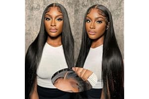 eoroknor 4x4 Wear and Go Glueless Wigs Human Hair Pre Plucked Pre Cut Straight Lace Front Wigs Human Hair Pre Plucked 180% Density 18 Inch