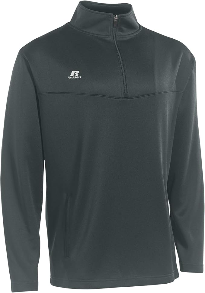 Russell Athletic Men's 1/4 Zip Pullover Stealth L Clothing