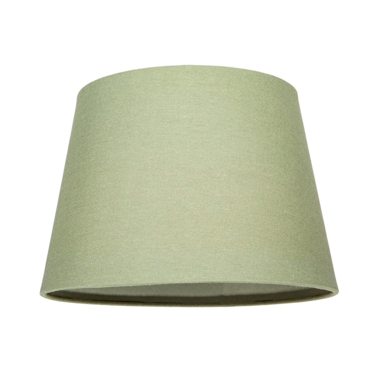 Traditional 8 Inch Olive Green Linen Fabric Drum Table/Pendant Lamp Shade 40w Maximum | Inner Luxurious Matching Cotton Lining | 20cm Bottom Diameter by Happy Homewares