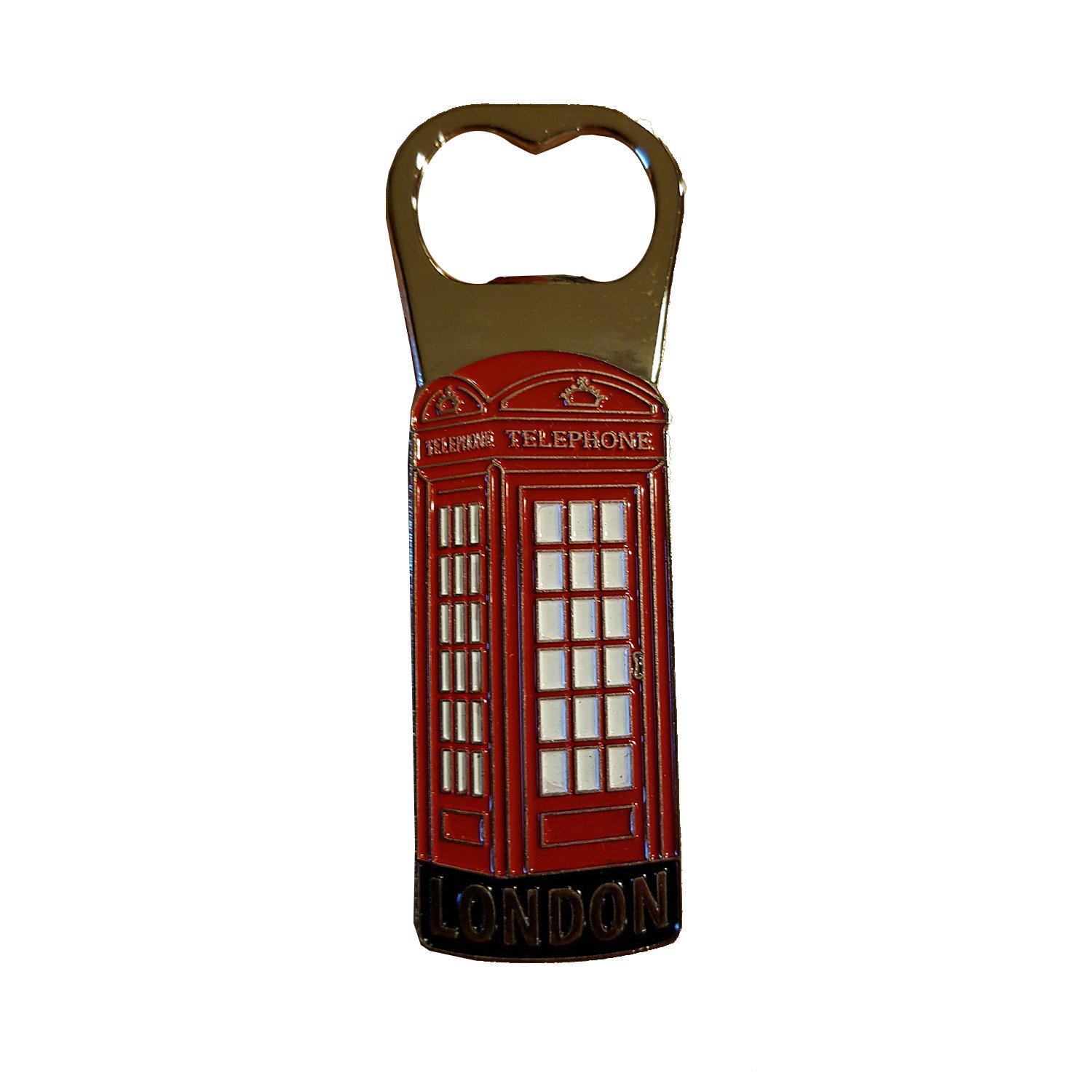 Telephone Box Metal Bottle Opener Magnet London Souvenir / British Phone Box / Telephone Booth Bottle Opener - Quality Red Metal London Icon Deécapsuleur / Apribottiglie / Flaschenöffner / Abrebotellas Custom Collection
