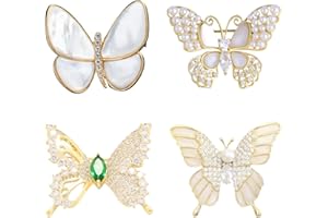 KEBOLUN LIFE Brooches for Women, Butterfly Stylish Brooches and Pins for Women, Elegant Accessories Jewelry Women's Brooches & Pins Collection, Simulated Rhinestone Pearl Brooch Pins for Women Fashion Shawl Pin Clip Badge Corsage, Accessorize with Elegance Stand Out in Style! Broches Para Ropa de Mujer. Broche for Women.