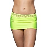 Pin Up Doll Women's Scrunch Back Micro Mini Skirt, Low Rise Stretchy Skirt for Night Out, Festival or Rave, Tight Mini Skirts
