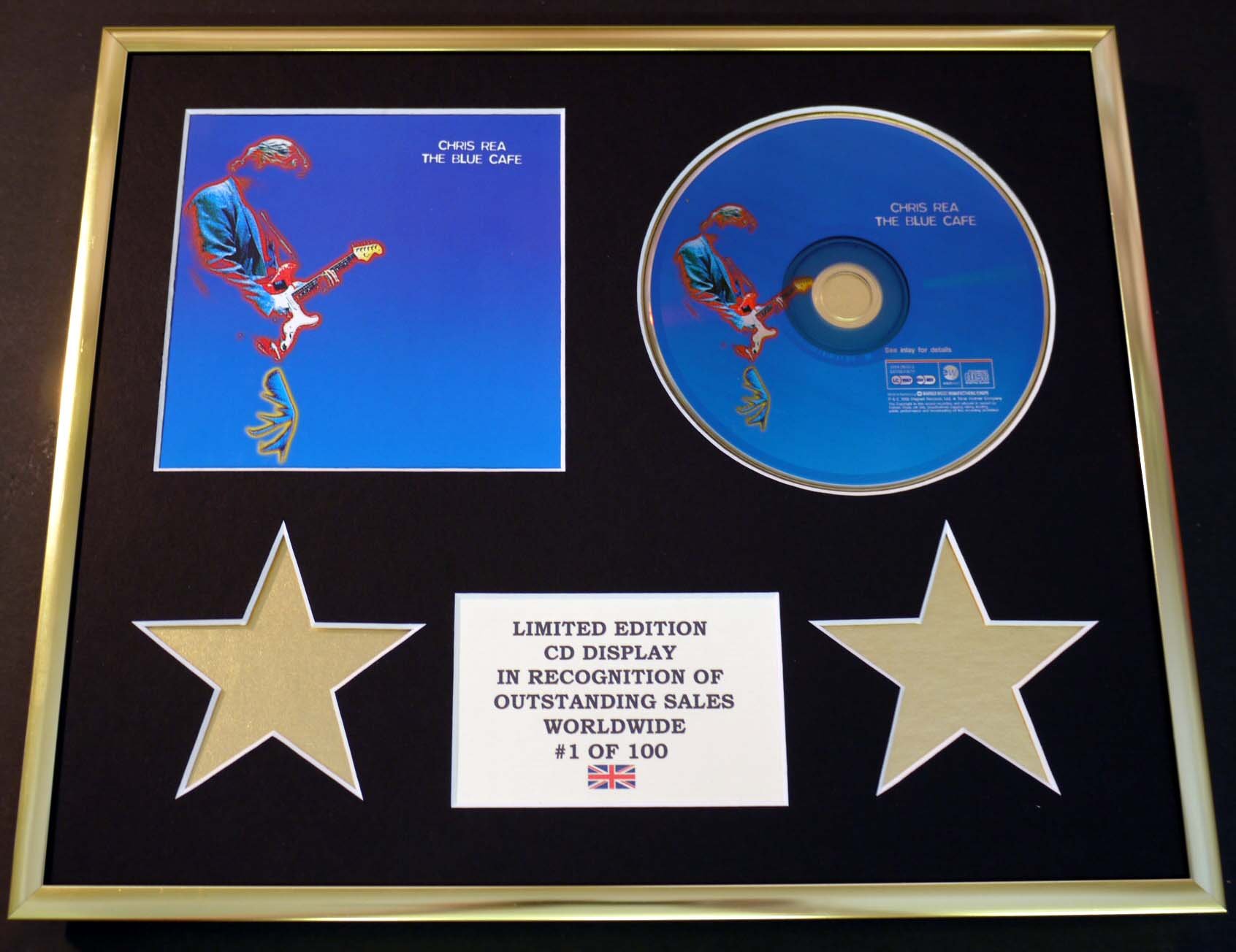 CHRIS REA/CD DISPLAY/LIMITED EDITION/COA/THE BLUE CAFE