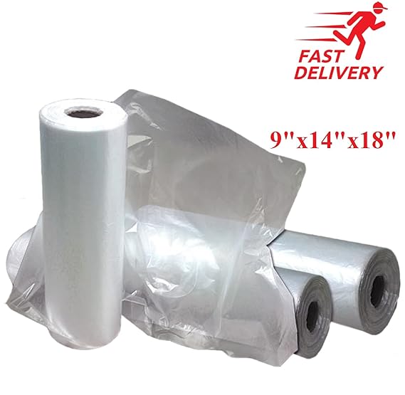 Bags on a Roll Fruit Bag and Vegetable Clear Plastic Butchers Counter