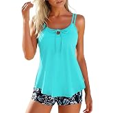 Daci Women&rsquo;s Tankini Swimsuits - 2 Piece Tummy Control Bathing Suit Modest Flowy Swimwear with Boy Shorts 2026