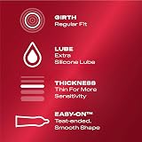 Durex Thin Feel Condoms 30 Pack with Silicone Lubricant Regular Fit view 3