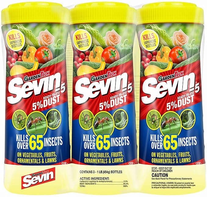 Sevin 100517556 Ready To Use 5 Dust 3 Pack 1 Lb White Amazon Ca Patio Lawn Garden