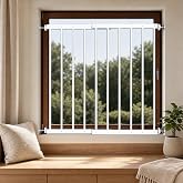 WAOWAO 19.49-33.64" Wide Window Guards for Child Safety White 2 Piece | Extra Wide,Adjustable Pressure Fit,Tool-Free Installation,Heavy-Duty Steel More Durable Safety,Ideal for Indoor Windows