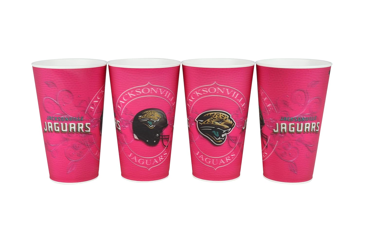 Jacksonville Jaguars Pink Holographic Cup 4PK Dynamic Drinkware GCP