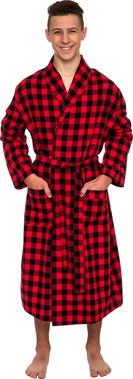 Mens buffalo plaid robe Clearance