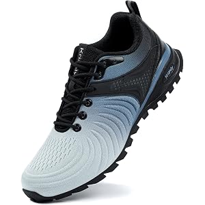 Kricely Men's Walking Shoes Breathable Lightweight Fashion Sneakers Non Slip Sport Gym Jogging Trail Running Shoes