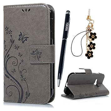 YOKIRIN Xcover 3 / G388 Wallet Case Schutzhülle für Samsung Galaxy Xcover 3 / G388 (4,5 Zoll) Schmetterling Hülle Zubehör Etu