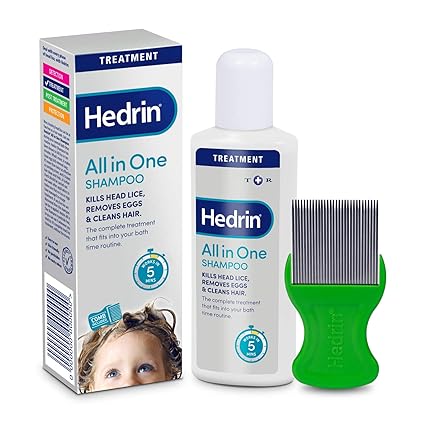 Hedrin All In One Shampoo Head Lice Treatment With Nit Comb