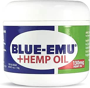 Amazon.com: Blue Emu Hemp Cream 130mg, 4 oz– Made in USA - Hemp Extract ...