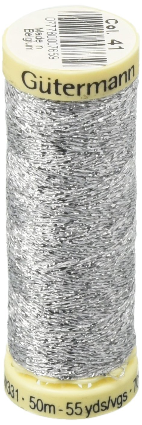 Gutermann Sparkle Metallic Thread 50M-Silver