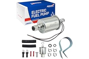 AdvanEX Universal Electric Fuel Pump 12V Low Pressure Gasoline Diesel Transfer Pump for Carburetor with Installation Kit E8012S