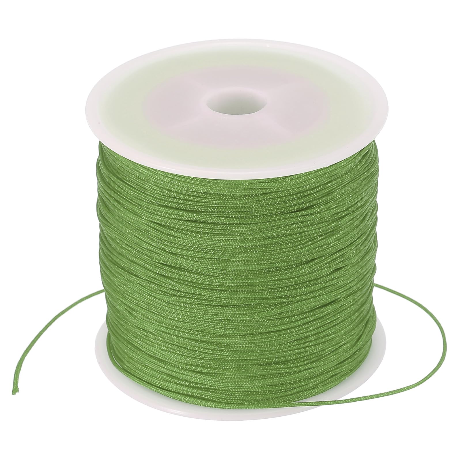 PATIKIL 0.8mm x 109 Yard Nylon Satin Cord, Nylon Beading String Knotting Cord Chain Braided Rope for Bracelets Jewelry Trim Chinese Knot, Army Green