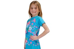 Lands' End Kids Boys and Girls Swimwear UPF 50 Short Sleeve Rash Guard Shirt (XXS-XL)