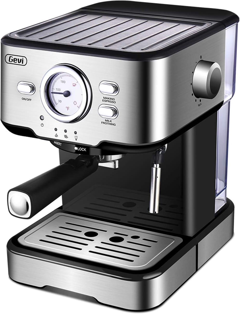 Espresso Machine Cappuccino Machine & Latte Machine with 15 Bar Powerful Pump and Adjustable Milk Frothing,1100W