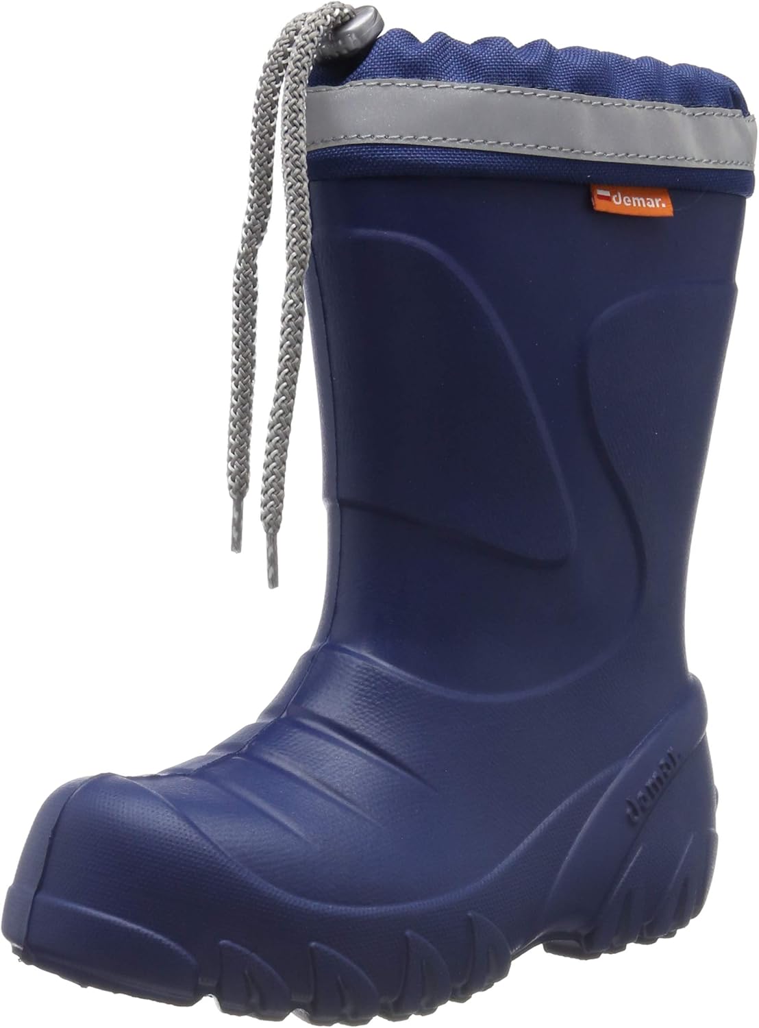 DEMAR Ultra-leichte Gummistiefel Mit Lammfell-Futter - Wärmende Winterstiefel Für Kinder In Grau