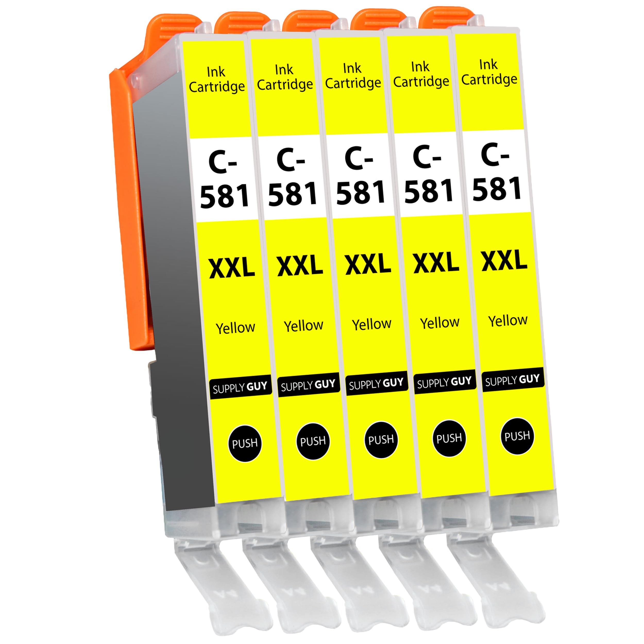 Supply Guy 581XXL Ink Cartridges Yellow compatible with Canon CLI-581 XXL for Pixma TS705 TS705a TS6350 TS6350a TS6351 TS6351a TS6300 TR8550 TS9550 Multipack 5 Printer Cartridges 581 XXL