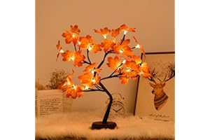 Byncceh 24LED MapleTreeLights- DIY Bonsai Tree Lights, USB/Battery poweredtouch Switch Warm Fairy Lights Tree lampfor Wedding Christmas Party Decoration (Warm White Light)