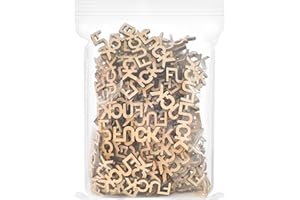 LZAOA Fucks to Give，Fuck Wooden Cutouts Letter Piece, Bag of Fucks, Supplement to Jar of Fucks,I Don't Give a Fuck DIY Craft 