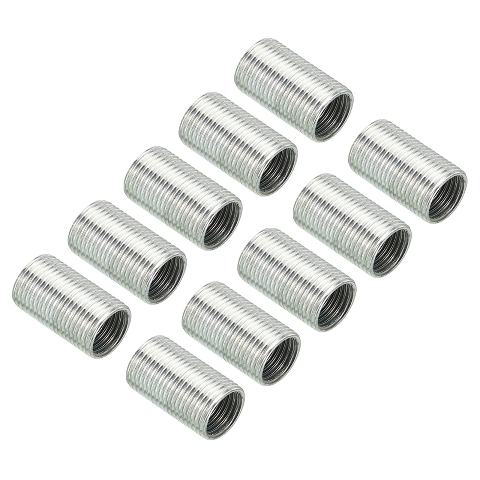 PATIKIL M12 to M10 Thread Adapters Sleeve Reducing Nut, 10 Pack 20mm Screw Conversion Nut Threaded Tube Coupler Connector Pipe Fitting