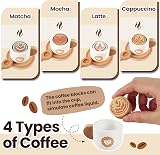 BUYGER Wooden Coffee Machine Toy for Kids Role Play Kitchen Accessories view 5