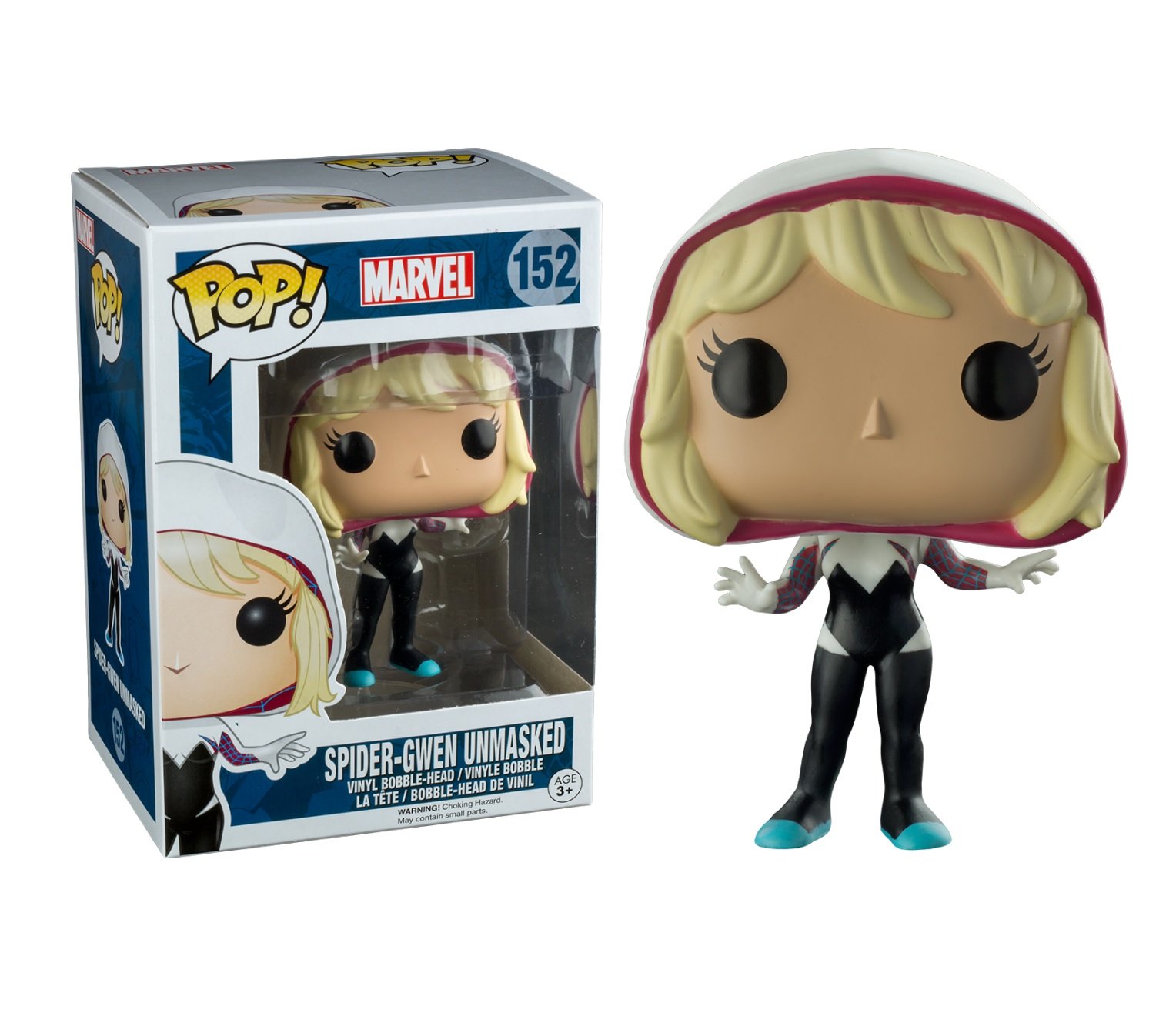 Funko - BOBUGT899 - Collectible Figure - Marvel - Pop Vinyl - 152 Spider-Gwen Without Mask
