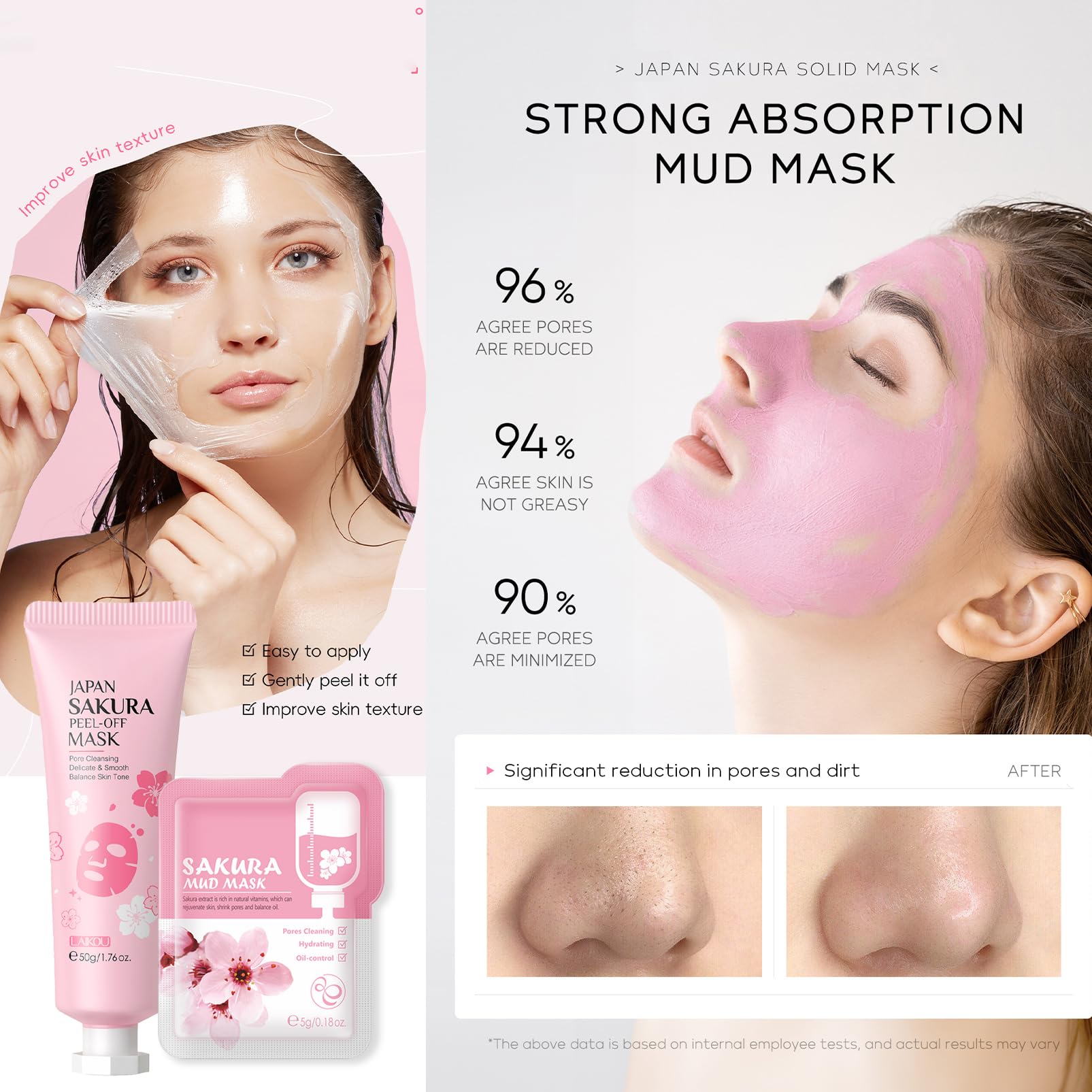 Sakura Skin Care Sets & Kits, Japanese Cherry Blossom Gifts for Teenage Girls, Pamper Sets for Women Gifts, Facial kit Daily Care All In One Set, Travel Kit for Women Teen Girls Mom Birthday, 35PCS