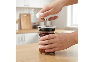 Stainless Steel Can Opener, Adjustable Jar Lid Opener with Easy Grip Handle for Kitchen Use, Arthritis Friendly Design for Da