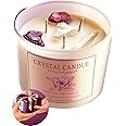 Extra Large Healing Crystals Candle, Gifts for Women - Amethyst 12 oz Manifestation Candle with Crystals Inside for Gemini | Zodiac | Soothing Lavender