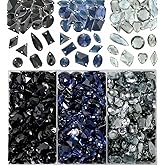 Sinyanail 950 Pcs Gradient 3 Colors Acrylic Large Sew on Rhinestones Setting Crystal Gems Diamond Stone 2 Holes Flatback Rhinestones for Jewelry Clothes Shoes Bag Costume (Black)