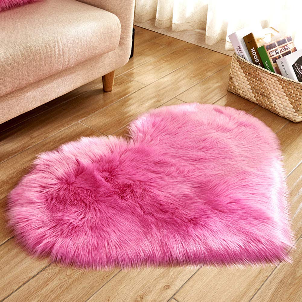 Scrapbooking Heart Shaped NonSlip Soft Tufted Rug Mat Carpet Floor Mat