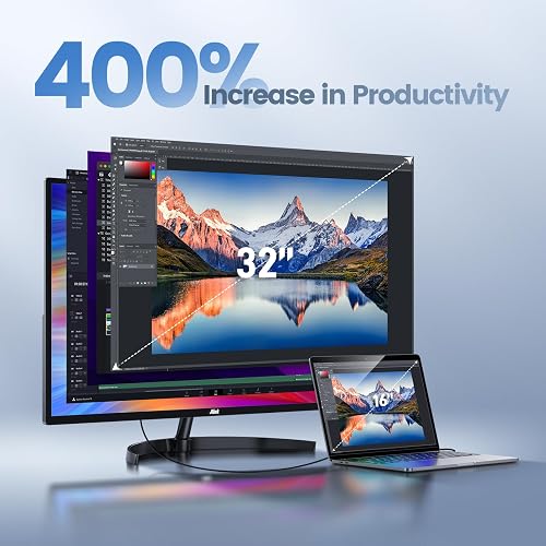 Jlink 2K Computer Monitor 32 Inch Monitor, IPS 1440P Monitor with