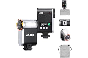 GODOX iA32 Camera Flash, Mini Flash Speedlight with 8 Levels Power Output, Approx.490 Full Power Flashes, S1/S2 Optical Contr