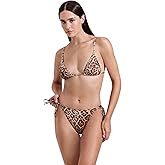 Gottex Luma Triangle Bikini Top- Shimmer Animal Print, Adjustable Convertable Straps & Back Tie, Bottoms Sold Separately