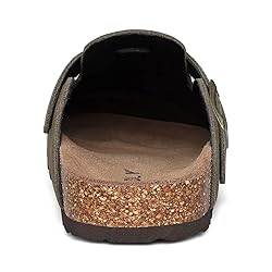 ODOLY Genuine Suede Clogs for Women Men Soft Cork