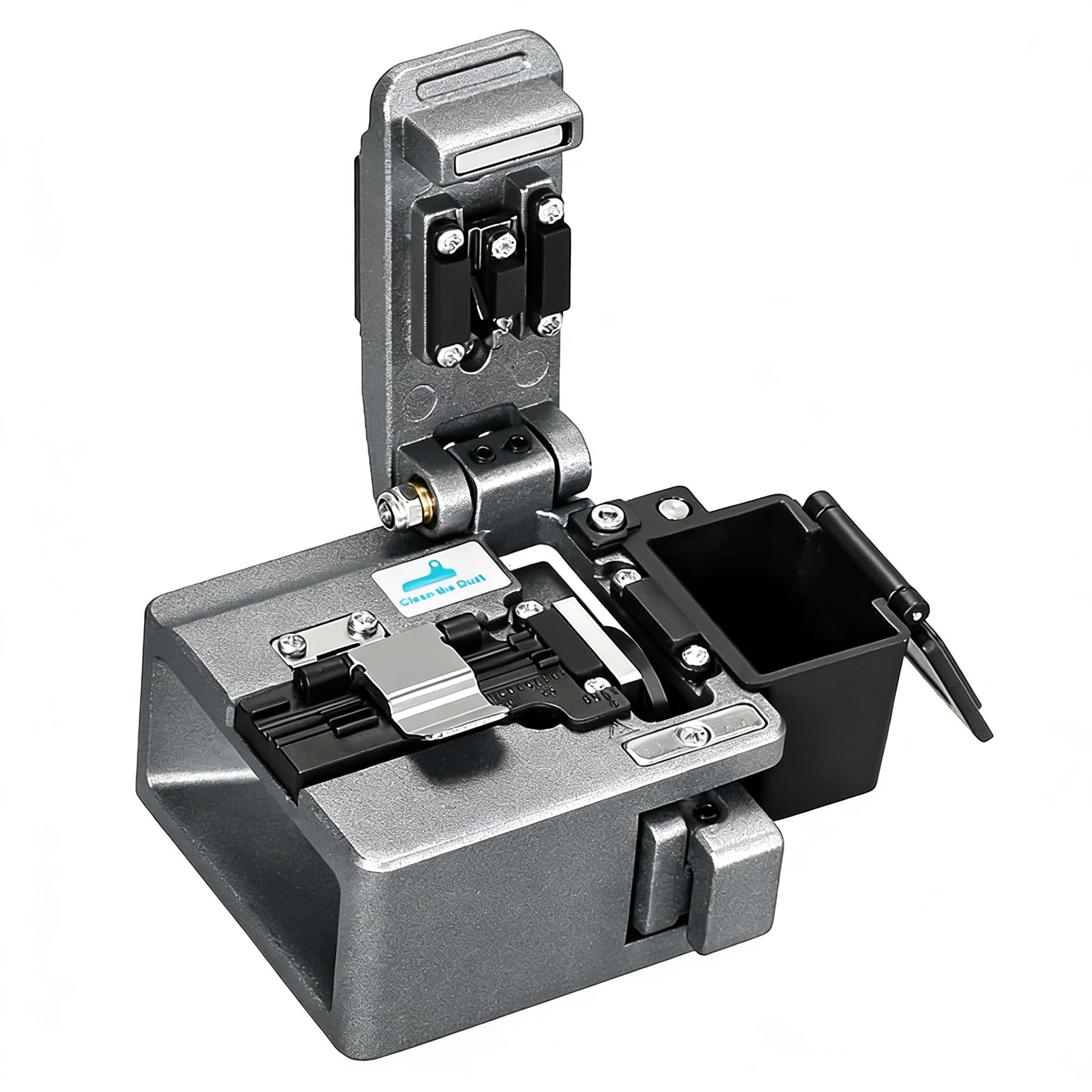 Uadme Fibre Optic Cleaver, 3 in 1 Fiber Cable Cutting Tool with Automatic Rebound Slider Rail, Optical Fiber Splicing Cutter, Cold Connection Tools Fiber Equipment