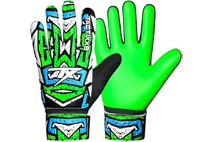 TACTIXXS Soccer Goalkeeper Gloves for Kids Boys Children Youth, Funky Football Goalie Gloves Anti Slip 4mm Latex Palm with Strong Grip
