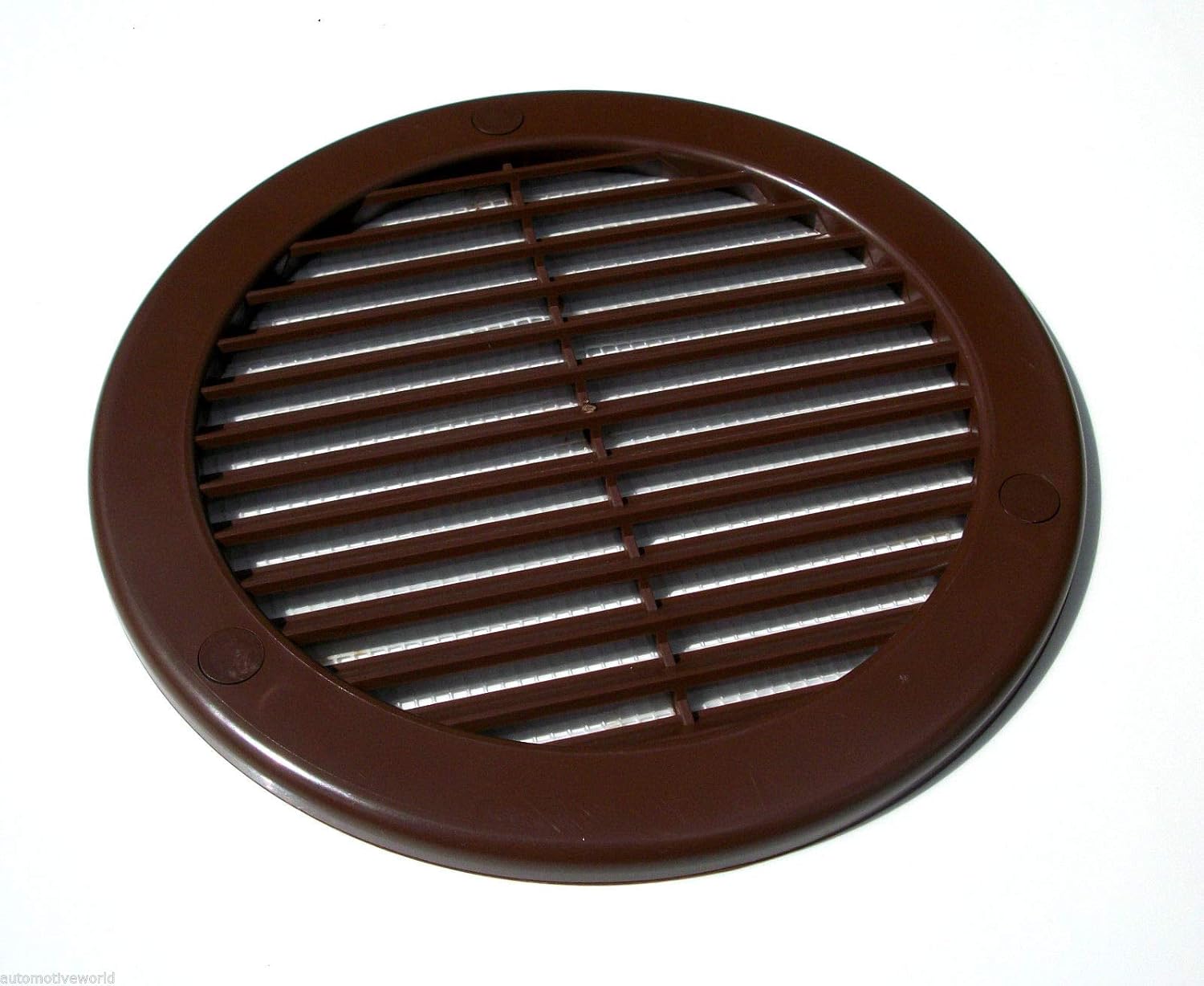 Brown Circle Air Vent Grille 100mm / 4" with Spigot and Fly Screen
