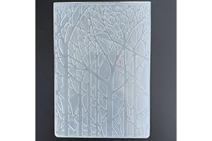 WooYangFun Merry Christmas Forest Tree Embossing Folder for Card Making Floral DIY Plastic Scrapbooking Photo Album Card Paper DIY Craft Decoration Template Mold