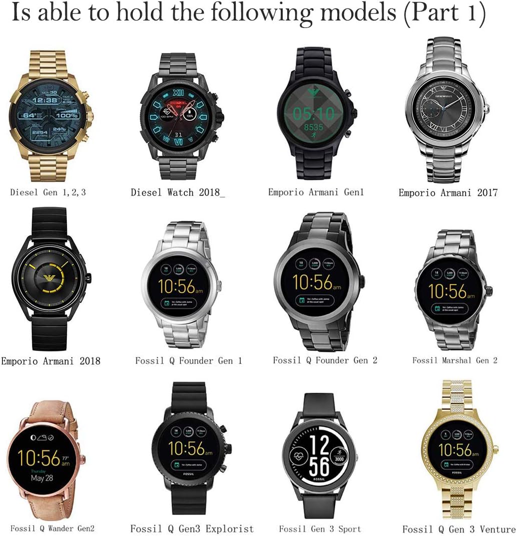 Tranesca Aluminum Watch Stand for Multiple Brand smartwatches - Stand only (Compatible with Michael Kors, Armani, Diesel, Fossil and More, Must Have smartwatch Accessories): Electronics