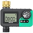 RESTMO Water Timer for Garden Hose, Programmable Sprinkler Timer with Brass Inlet, Rain Delay/Manual ON/Off/Automatic Irrigat