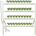 INTBUYING Hydroponics Growing System 36 Holes 4 Pipes 4 Layer Plant Site Grow Kit Hydroponic Gardening System Ladder Style Outer Set Hose with Water Pump, Nest Basket, Sponge