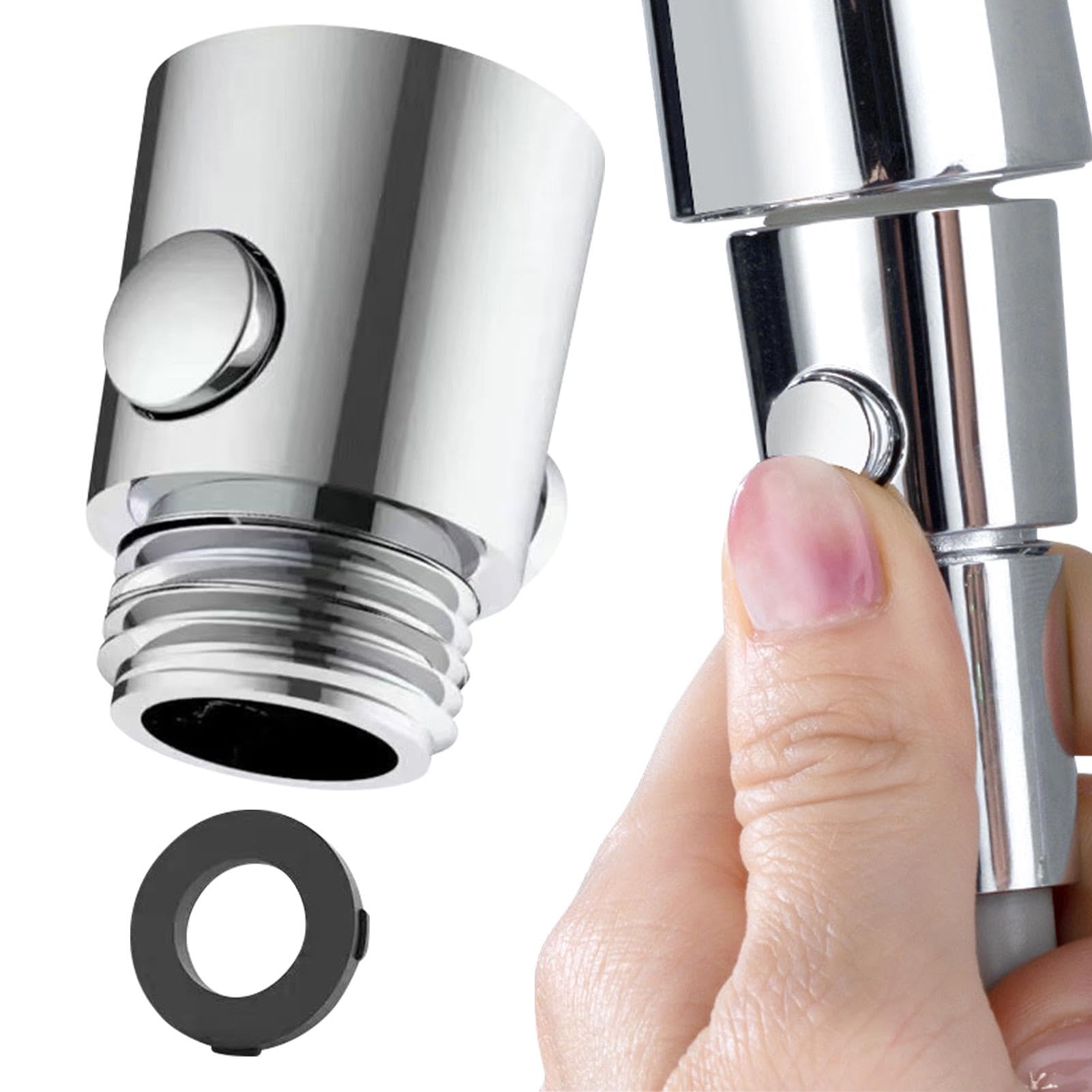 Shower Shut Off Valve,Shower Head Flowing Restrictor,G1/2 Shower Head Control Valve,Durable ABS Shut Off Valve Replacement Part,Universal Replacement Water Pressure Regulator,for Handheld Shower