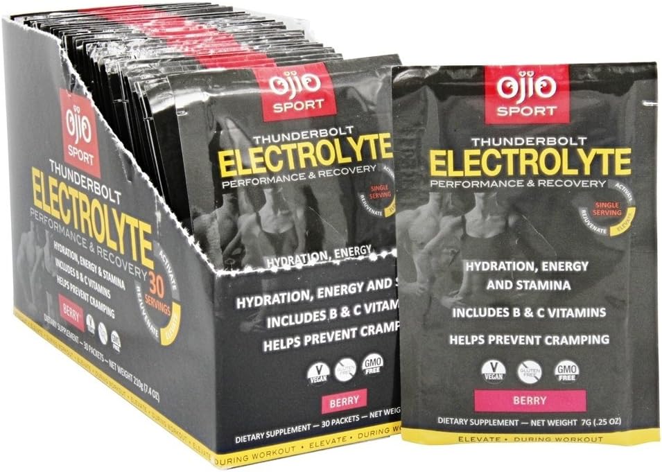 Ojio Sport Elevate Thunderbolt Electrolyte - Berry - 30 Count